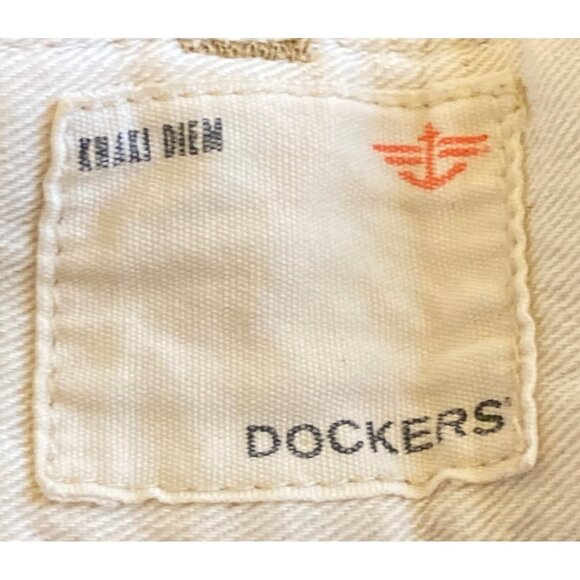 Dockers Khaki Diem Mens Cotton Shorts Size 36 Beige Casual Classic Fit Lightweig - Picture 4 of 6
